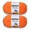 Bernat Blanket Brights Carrot Orange Yarn - 2 Pack of 300g/10.5oz - Polyester - 6 Super Bulky - 220 Yards - Knitting/Crochet